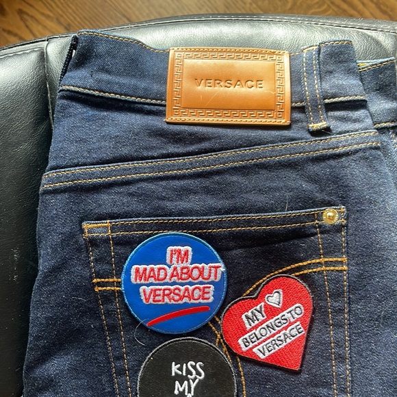 Versace Logo Patch Jeans(FINAL SALE) - Picture 2 of 11